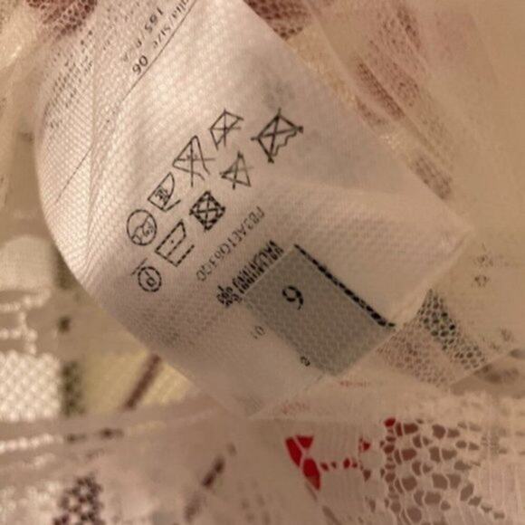 Valentino Lace Short Sleeve Shirt White size 6 - Picture 7 of 10